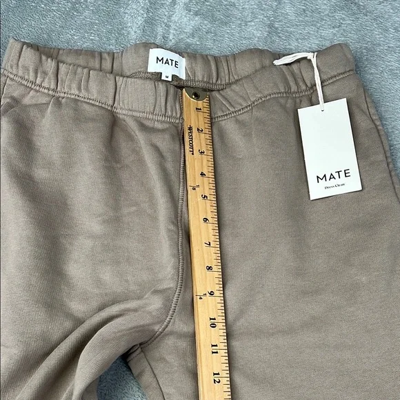 NEW MATE The Label M 100% Organic Cotton Light Brown/Tan Fleece‎ Relaxed Sweat - Picture 5 of 15